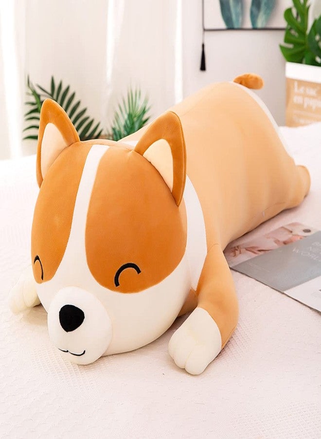 MIAOHAHA Long Plush Corgi Toy Cute Soft Stuffed Animal Corgi Dog Doll Kids Plush Toy Pillow Gift for Kids and Girls(Yellow, 60cm/23.6in) - Image 1